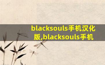 blacksouls手机汉化版,blacksouls手机