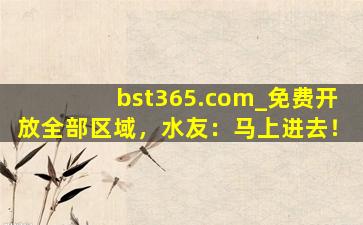 bst365.com_免费开放全部区域，水友：马上进去！