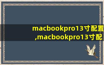 macbookpro13寸配置,macbookpro13寸配置建议