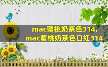 mac蜜桃奶茶色314,mac蜜桃奶茶色口红314