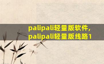 palipali轻量版软件,palipali轻量版线路1
