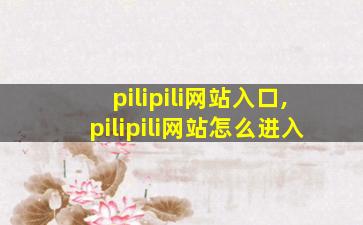 pilipili网站入口,pilipili网站怎么进入