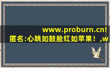 www.proburn.cn!匿名:心跳如鼓脸红如苹果！,www开头的域名