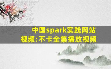中国spark实践网站视频:不卡全集播放视频