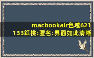 macbookair色域621133红桃:匿名:界面如此清晰一目了然！