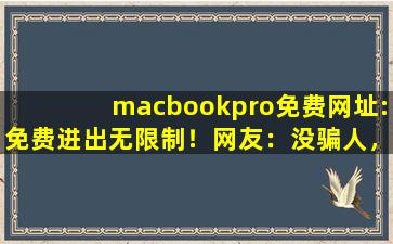 macbookpro免费网址:免费进出无限制！网友：没骗人，随便进,mac已经连上wifi但是还是不能上网