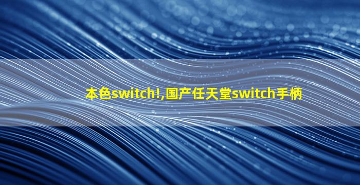 本色switch!,国产任天堂switch手柄