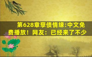 第628章孽债情缘:中文免费播放！网友：已经来了不少