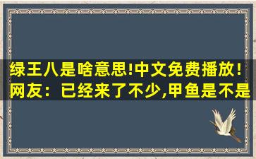 绿王八是啥意思!中文免费播放！网友：已经来了不少,甲鱼是不是王八